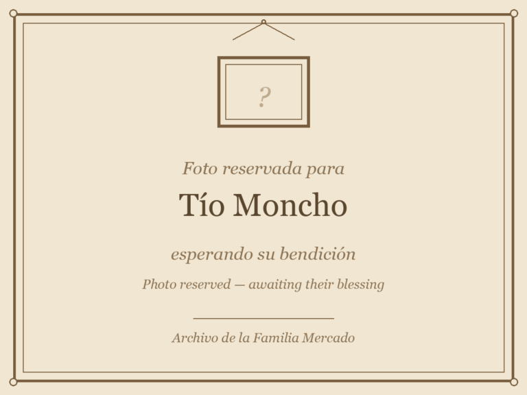 Reservado para Tío Moncho · Reserved