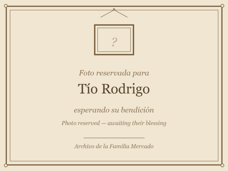 Reservado para Tío Rodrigo · Reserved